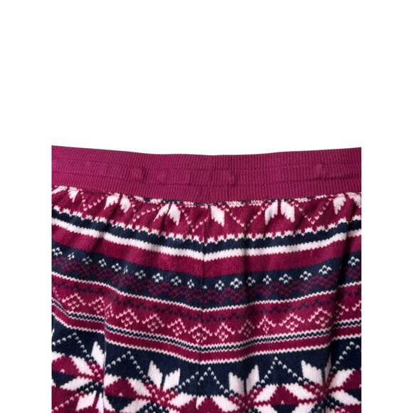 Nautica Womens Size XXL 2X Pajama Set Nordic Print Cotton Blend Red Navy Fleece - Picture 16 of 16